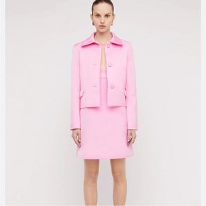 NWT Scanlan Theodore Satin Jacket in Pink